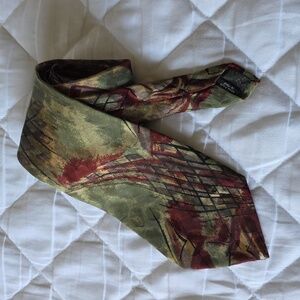 GianCarlo Lamberti Abstract Patterned Tie. 100% Silk.  Handmade In Italy.